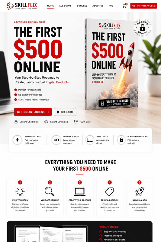The First $500 Online — 30-Day Digital Income Roadmap