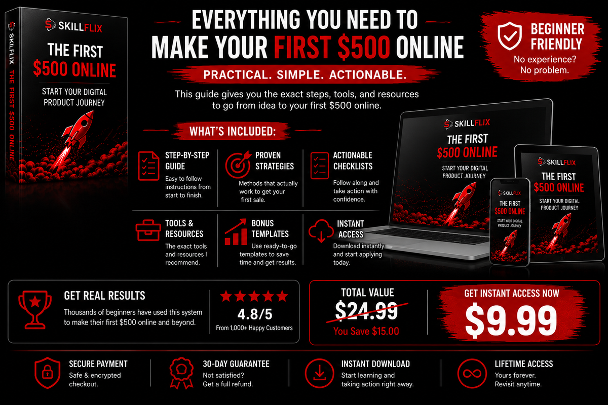 The First $500 Online — 30-Day Digital Income Roadmap