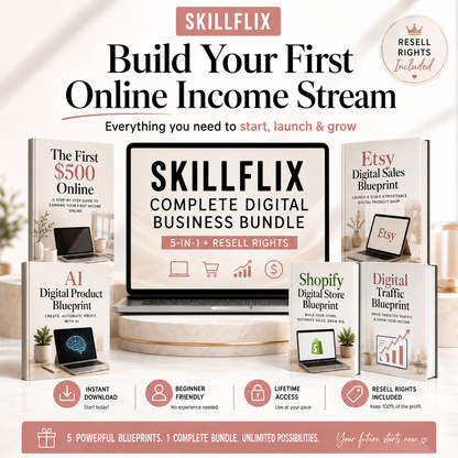 SKILLFLIX Complete Digital Business Bundle — 5-in-1 + Resell Rights