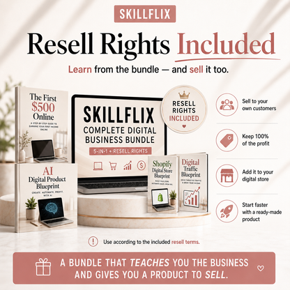 SKILLFLIX Complete Digital Business Bundle — 5-in-1 + Resell Rights
