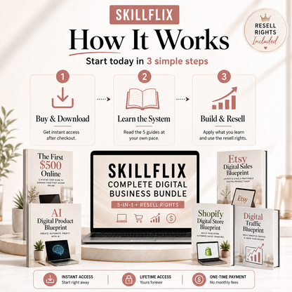 SKILLFLIX Complete Digital Business Bundle — 5-in-1 + Resell Rights