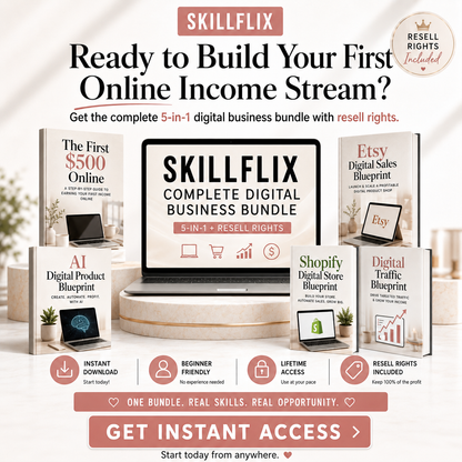 SKILLFLIX Complete Digital Business Bundle — 5-in-1 + Resell Rights