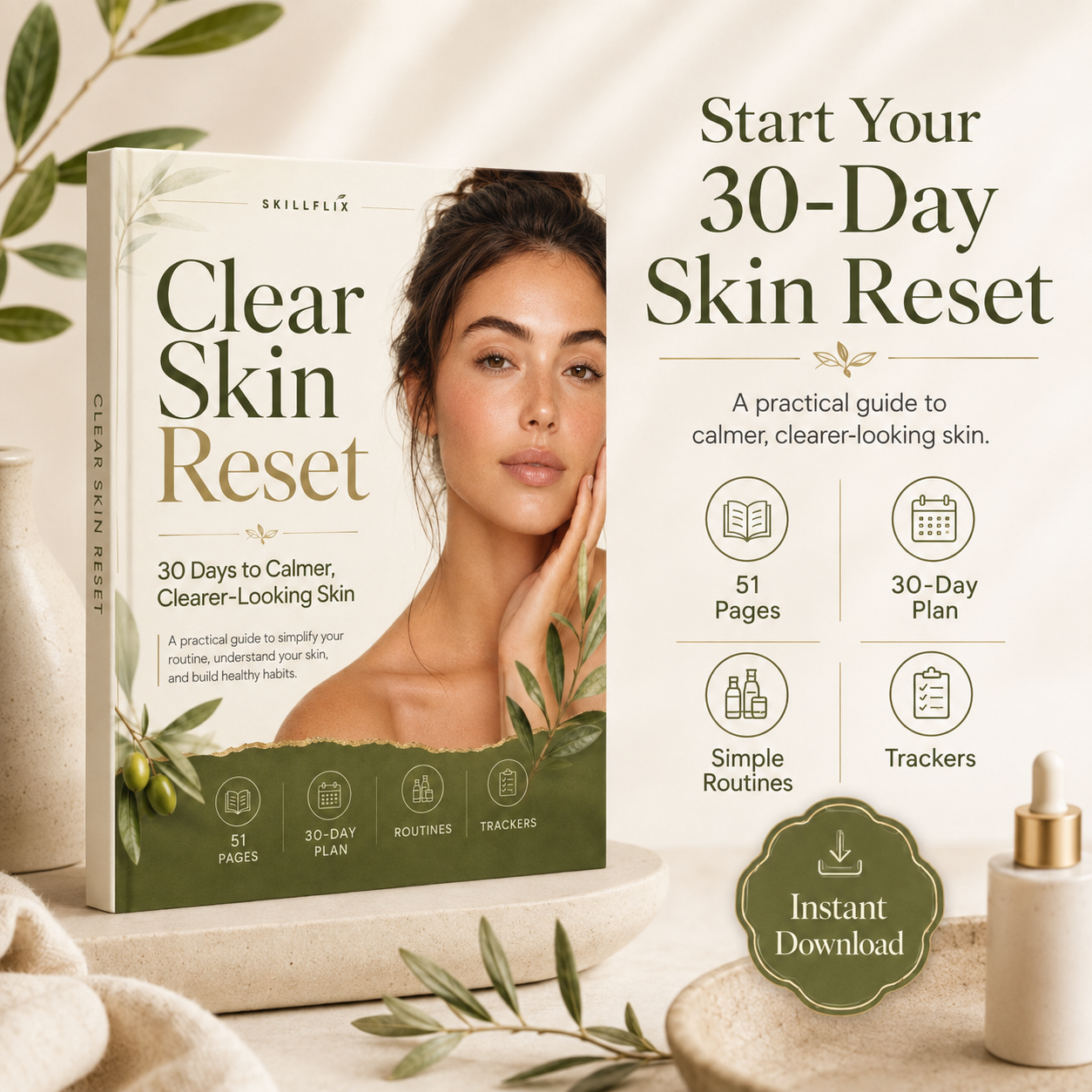 ✨ Clear Skin Reset™ — 30-Day Guide for Calmer, Clearer-Looking Skin