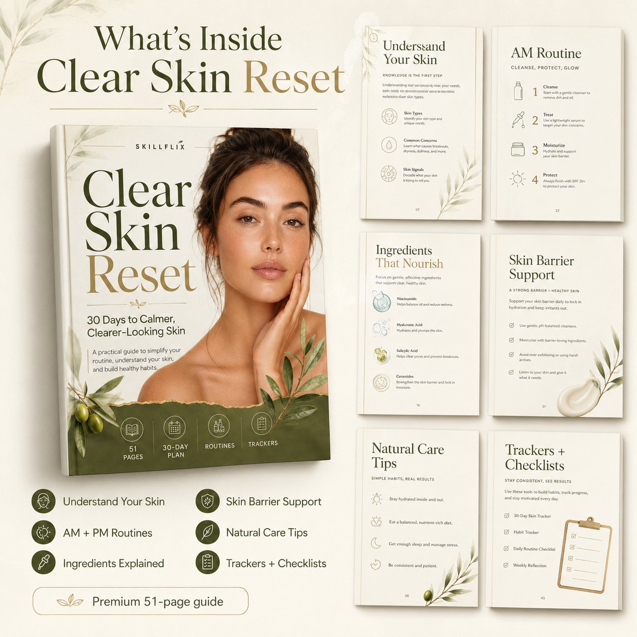 ✨ Clear Skin Reset™ — 30-Day Guide for Calmer, Clearer-Looking Skin