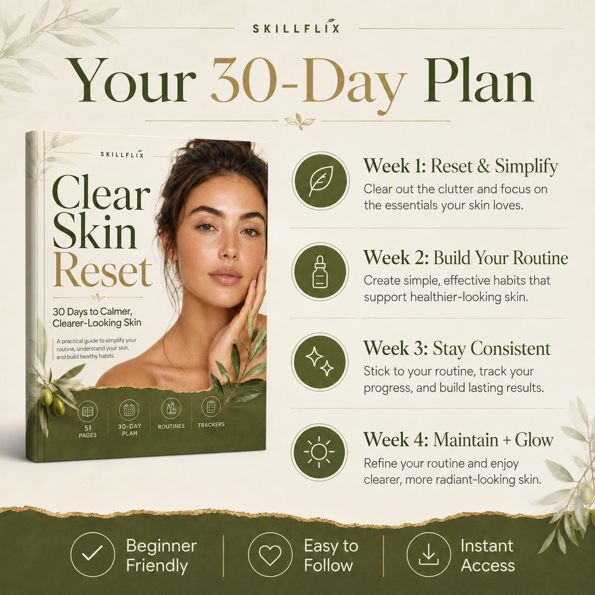 ✨ Clear Skin Reset™ — 30-Day Guide for Calmer, Clearer-Looking Skin