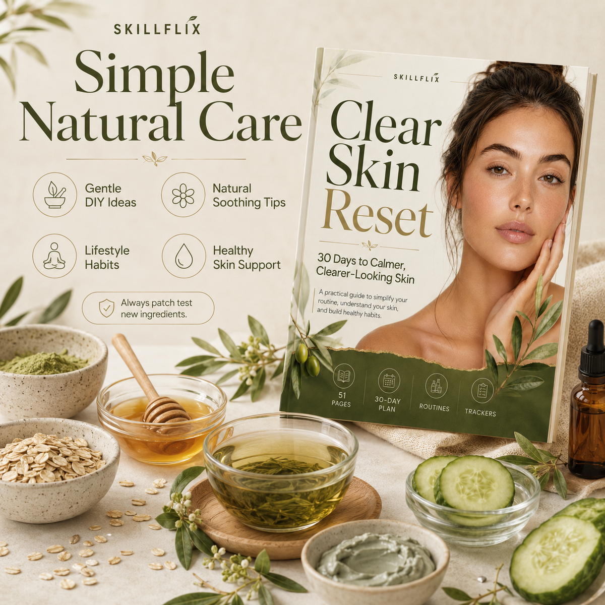 ✨ Clear Skin Reset™ — 30-Day Guide for Calmer, Clearer-Looking Skin