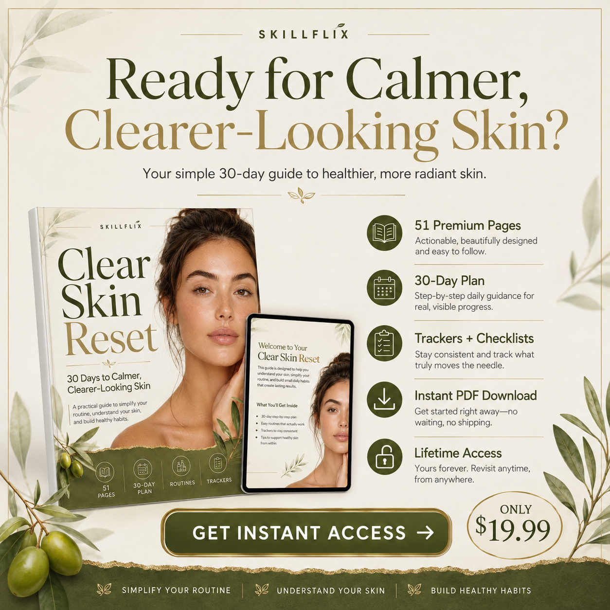 ✨ Clear Skin Reset™ — 30-Day Guide for Calmer, Clearer-Looking Skin