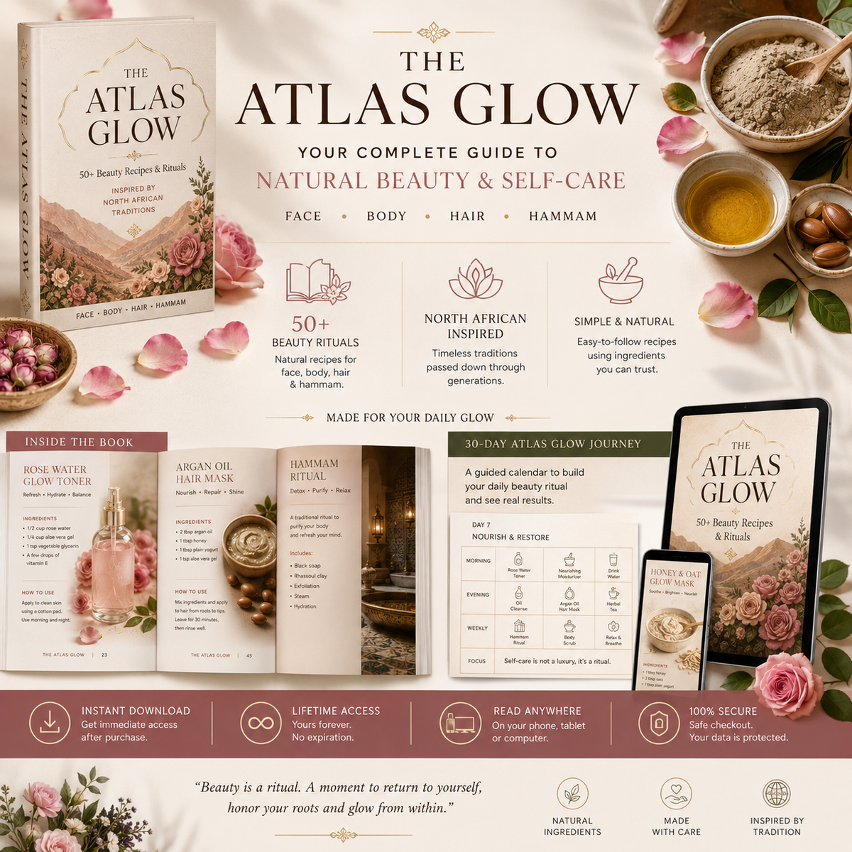 🌿 THE ATLAS GLOW North African Beauty Rituals for Modern Skin